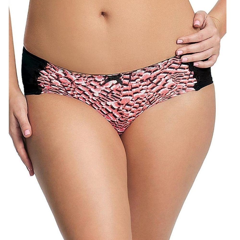 NEW NWT Sculptresse by Panache 6894 Bellise Short Black/Coral Panties, size‎ 6XL